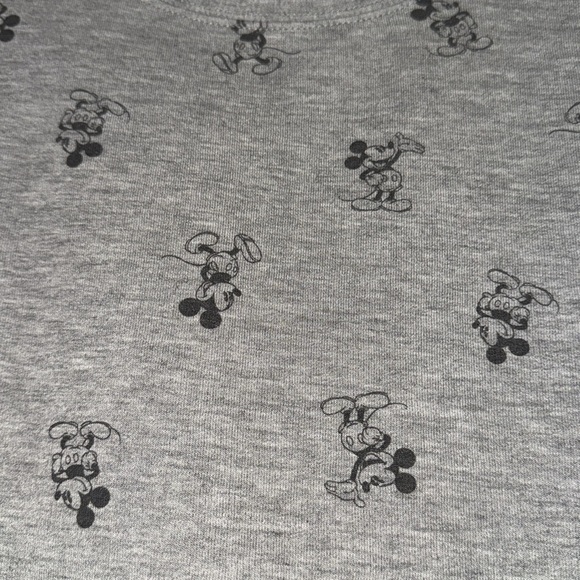 Disney Heather Gray Mickey Mouse Patterned Sweatshirt - Picture 2 of 4